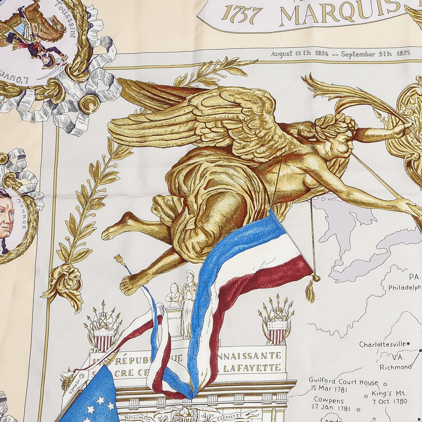Silk Marquis De Lafayette Scarf 90