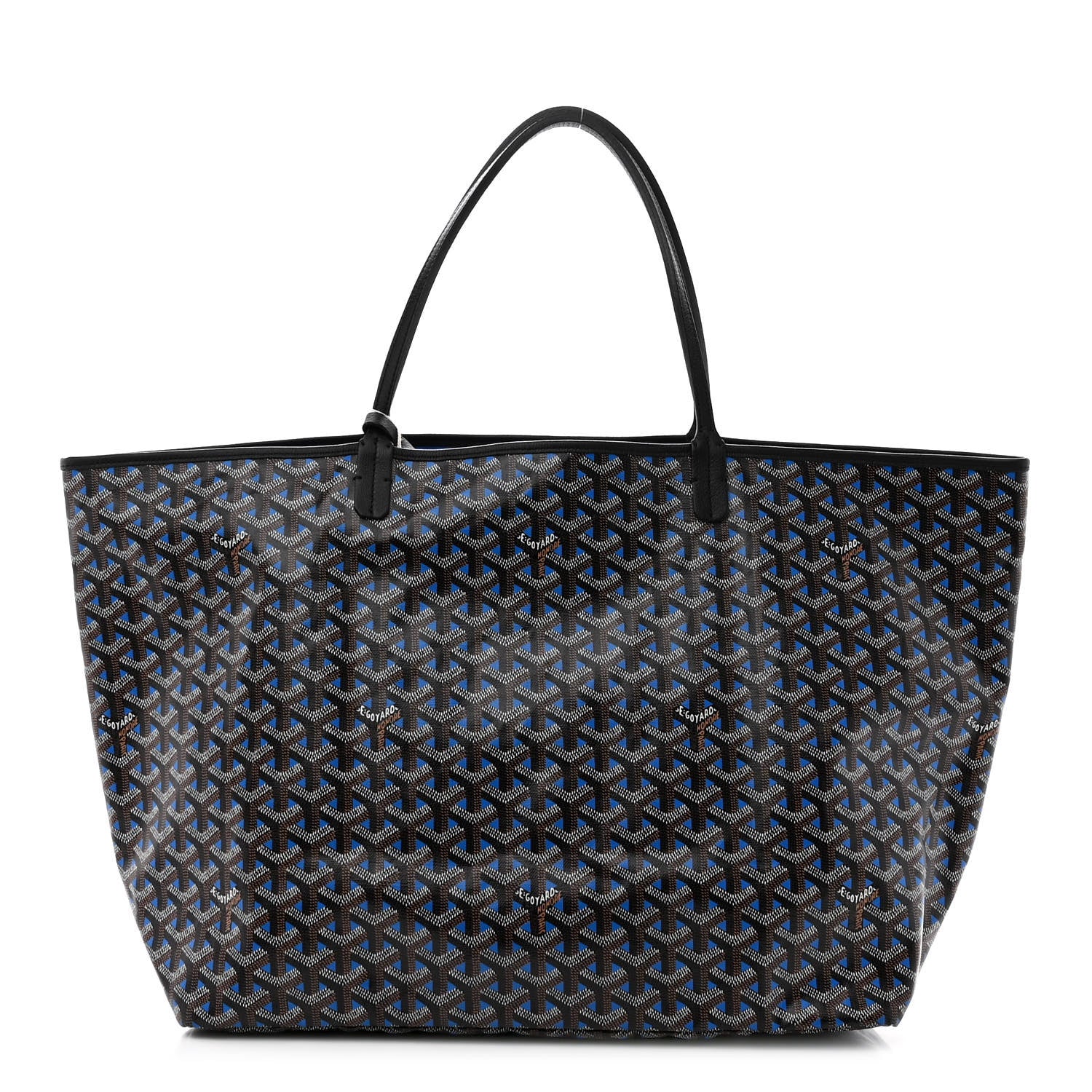 Goyard Goyardine Saint Louis Claire Voie GM Black Sky Blue 3 of 12