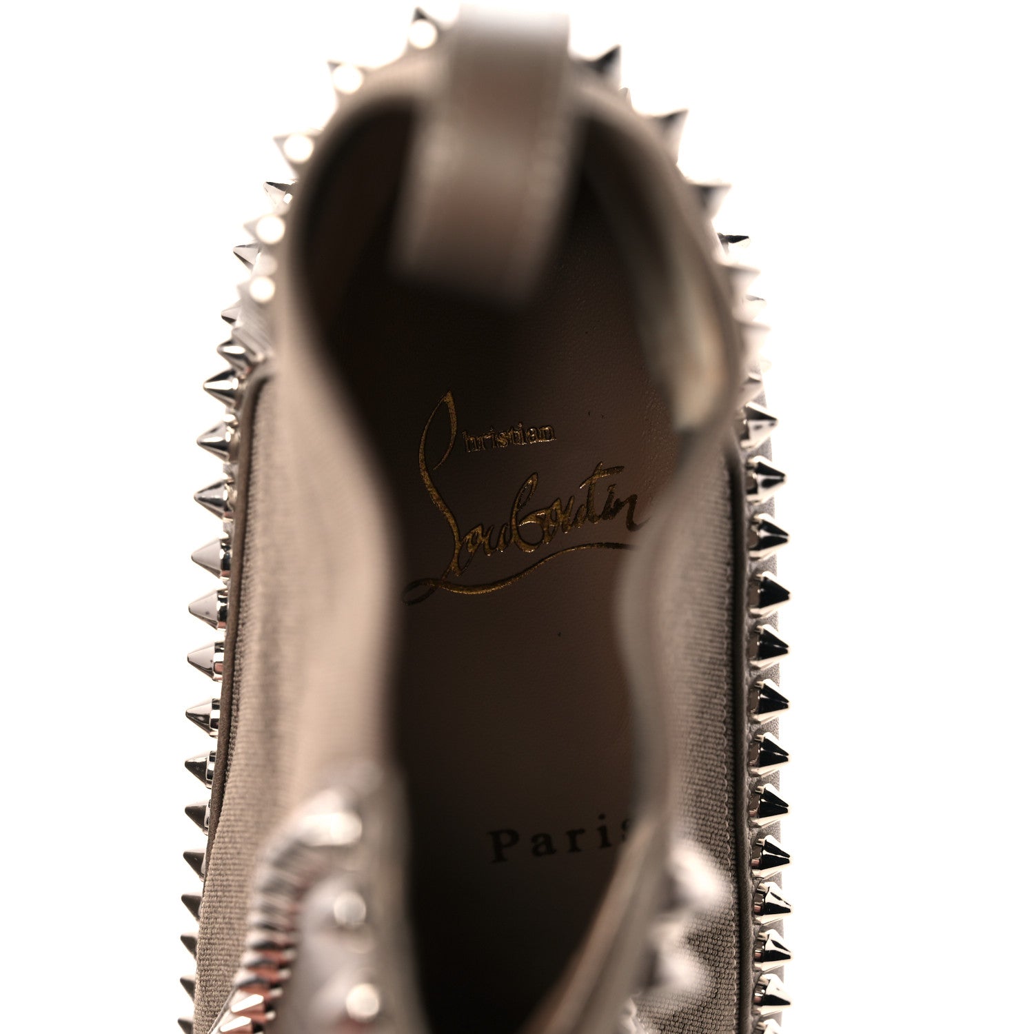 Christian Louboutin Calfskin Spikes Chelsea Outline Boots 37 Silex Grey 7 of 8