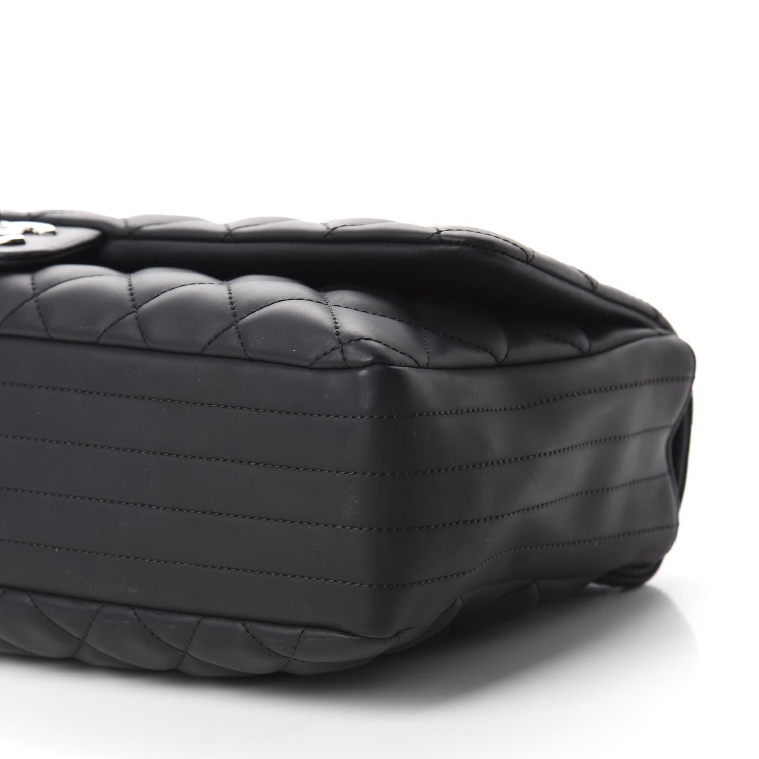 Chanel Rubber Quilted Lambskin Maxi Coco Rain Flap Black 7 of 10