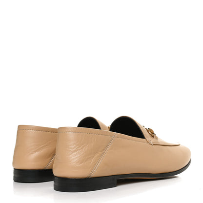 Gucci Lambskin Womens Brixton Horsebit Loafers 37.5 Wheat 4 of 13