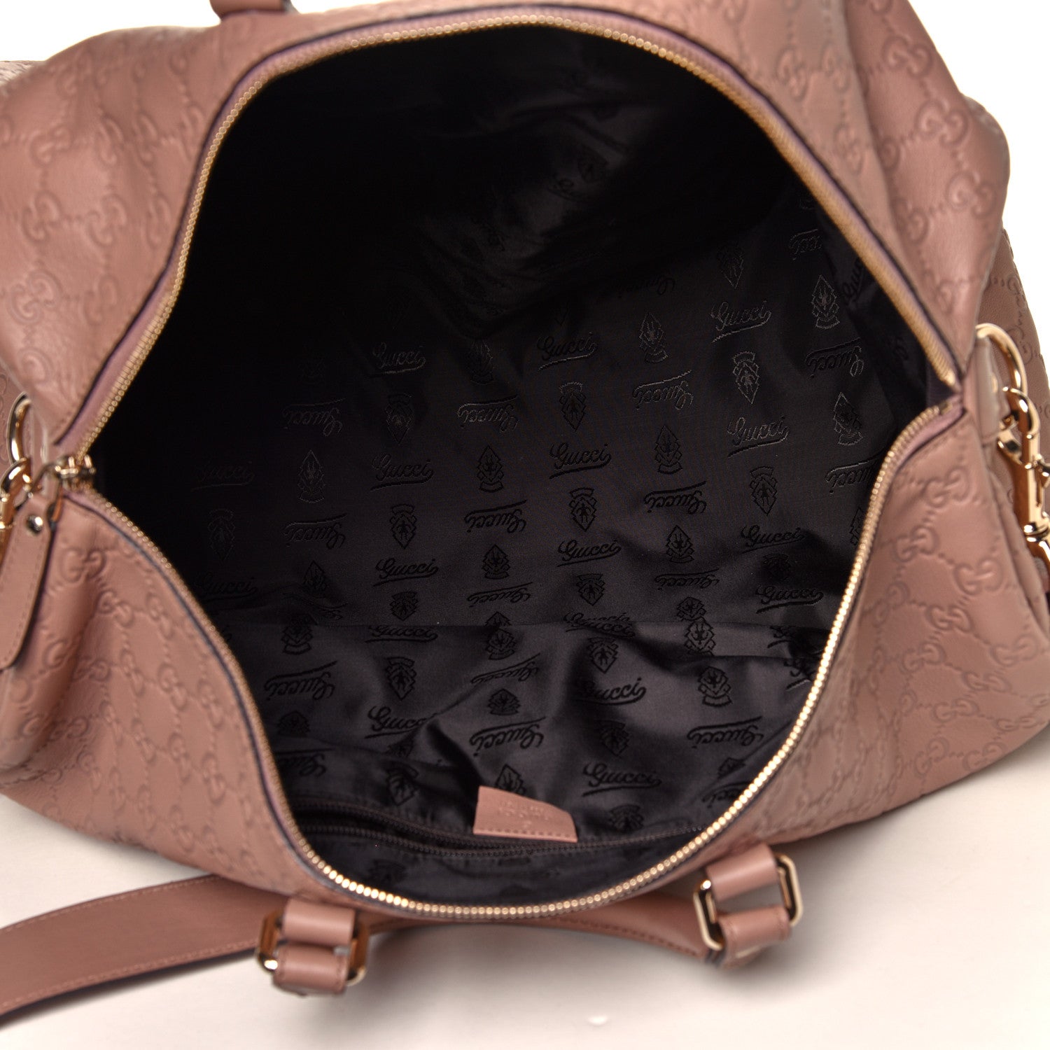 Gucci Guccissima Medium Carry On Duffle Antique Rose 8 of 10