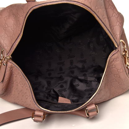 Gucci Guccissima Medium Carry On Duffle Antique Rose 8 of 10