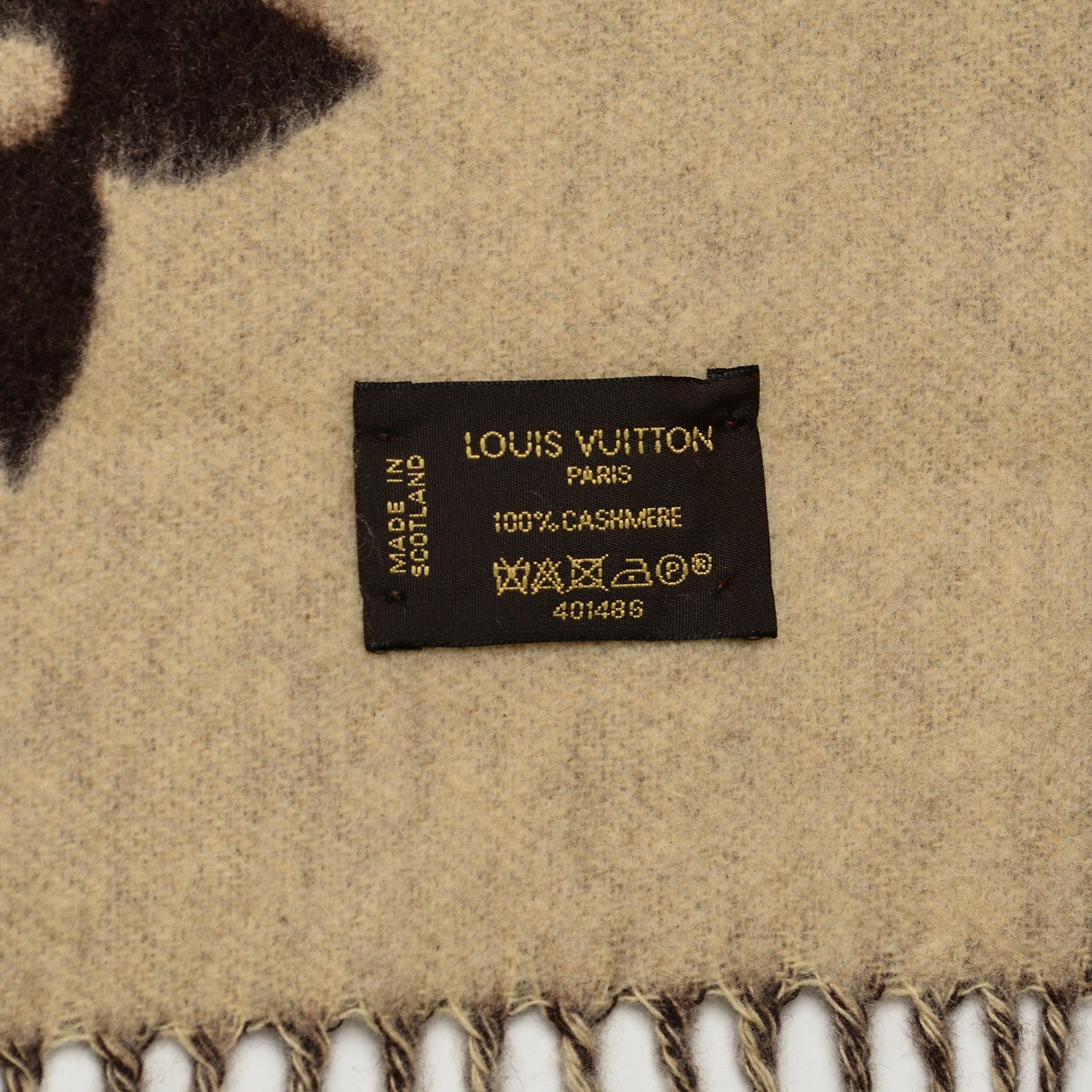 Louis Vuitton Cashmere Monogram Reykjavik Scarf Brown 4 of 6