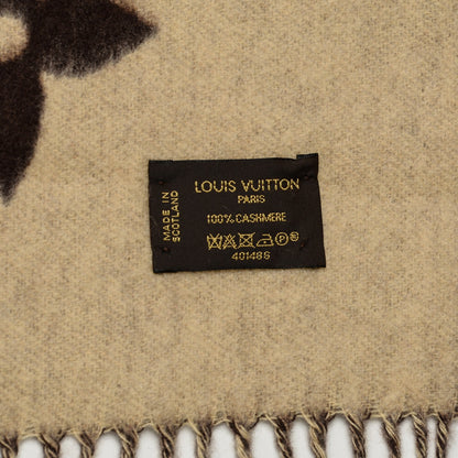 Louis Vuitton Cashmere Monogram Reykjavik Scarf Brown 4 of 6