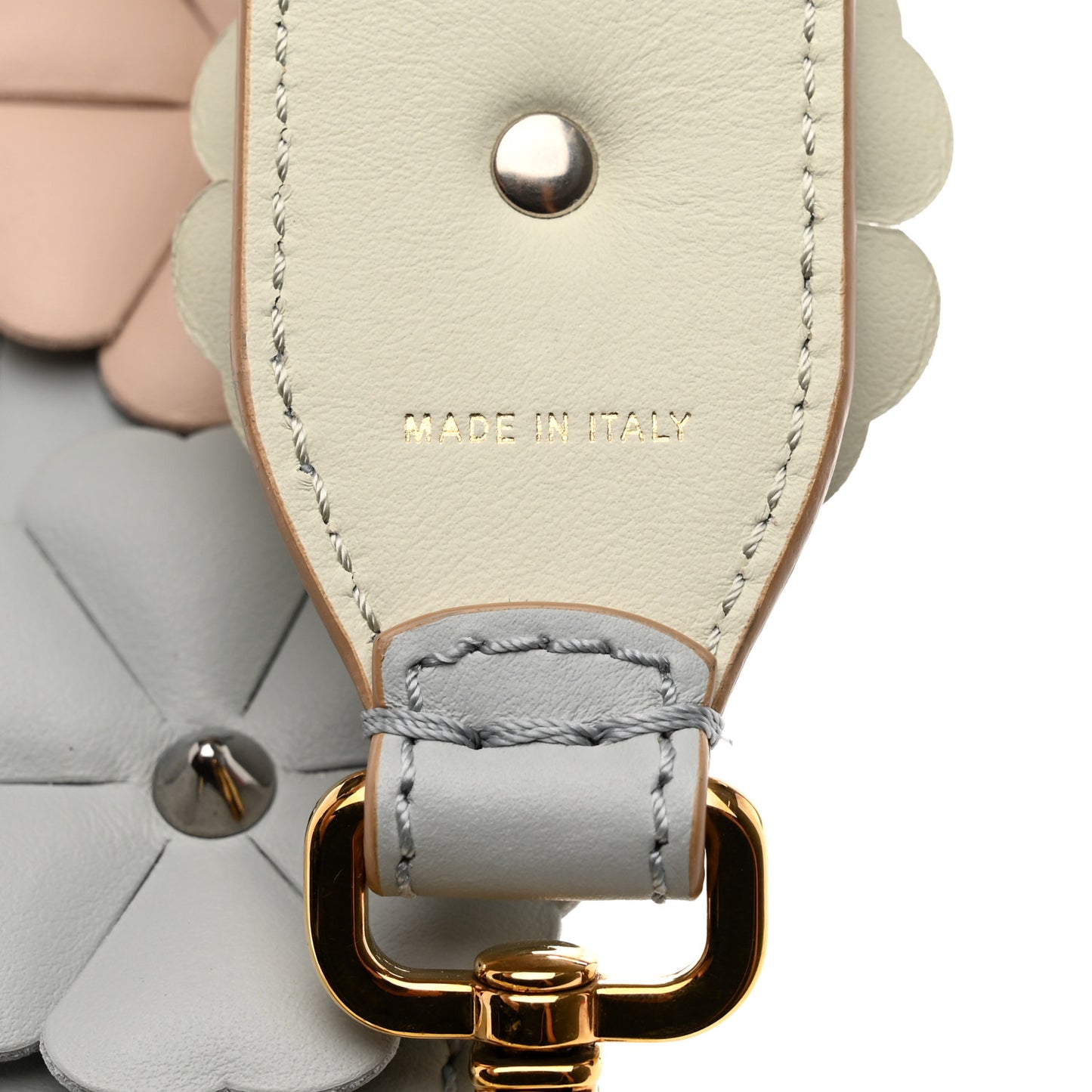 Calfskin Flowerland Studded Strap You Dove