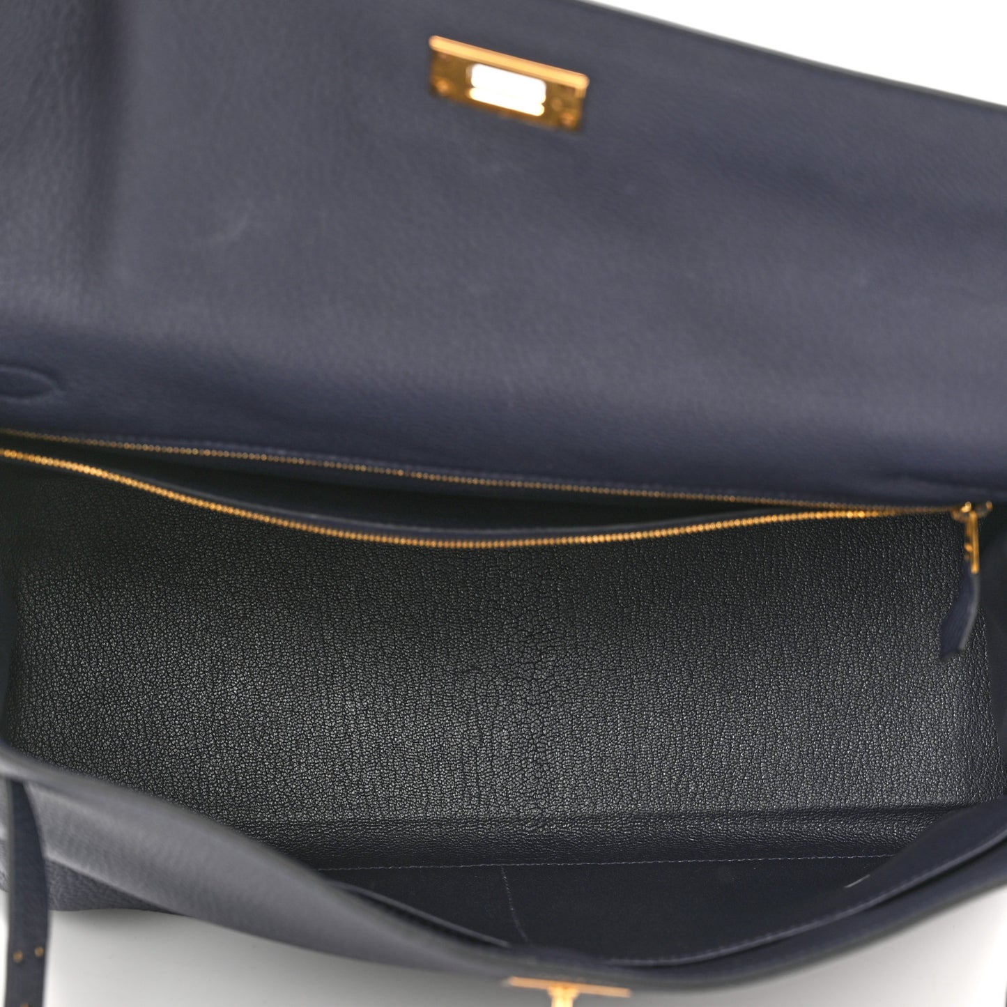 Togo Kelly Retourne 35 Bleu Indigo