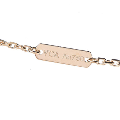 Van Cleef & Arpels 18K Yellow Gold Mother of Pearl Vintage Alhambra Pendant Necklace 5 of 8