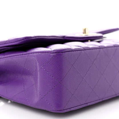 Chanel Caviar Quilted Small Double Flap Dark Purple 9 of 11