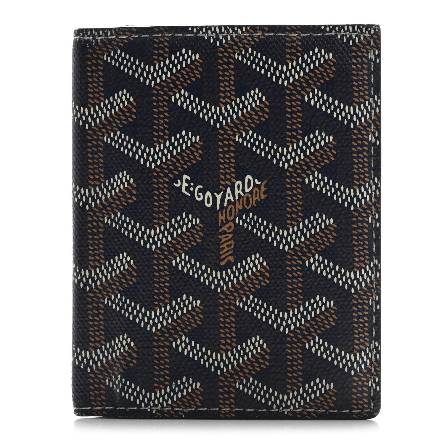 Goyard Goyardine Saint Marc Folding Card Case Navy 1 of 10