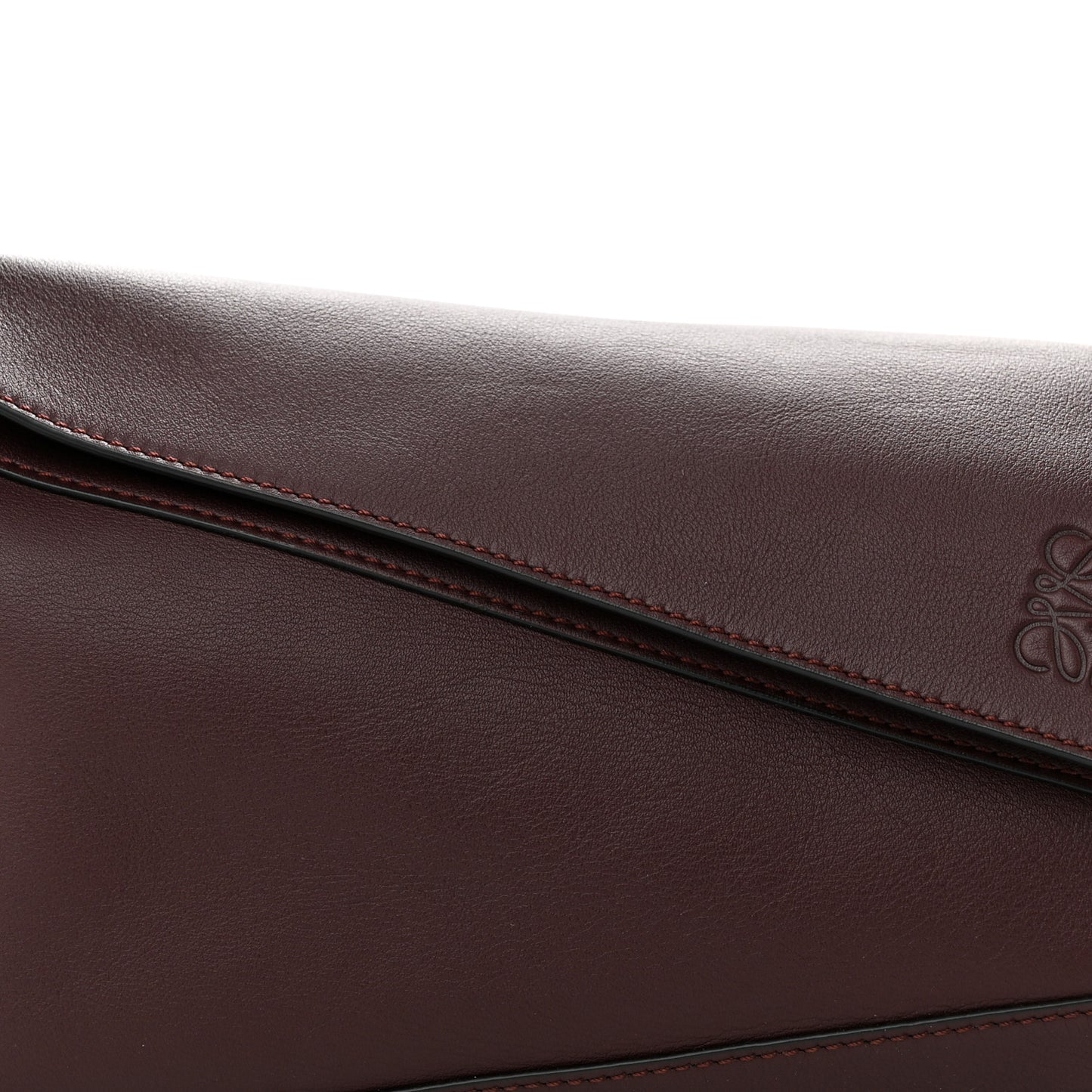 Calfskin Puzzle Hobo Prune