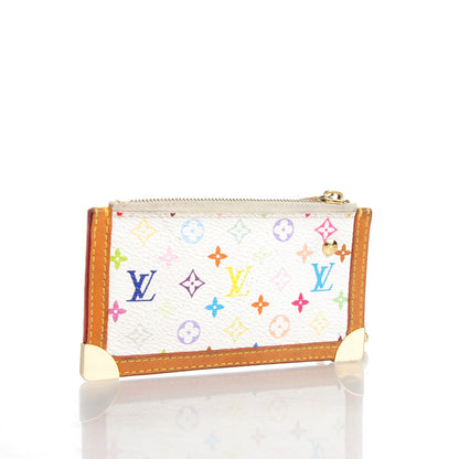 Louis Vuitton Monogram Multicolor Key Pouch White 3 of 7