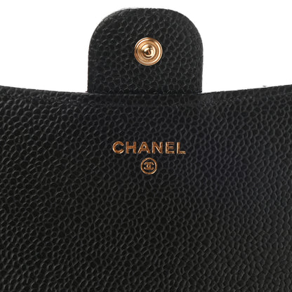 Chanel Caviar Quilted Large Gusset Flap Wallet Black 6 of 9