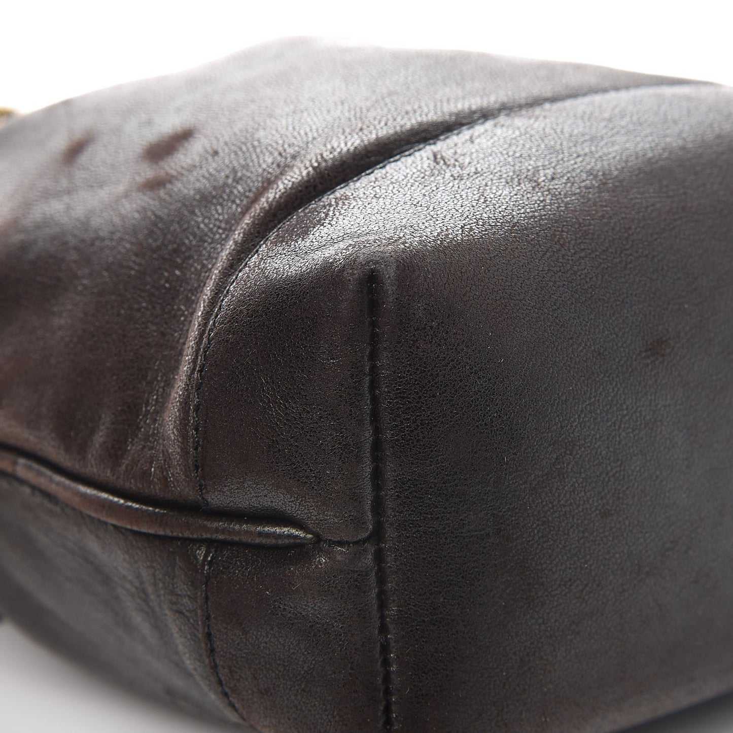 Lambskin CC Drawstring Bag Black