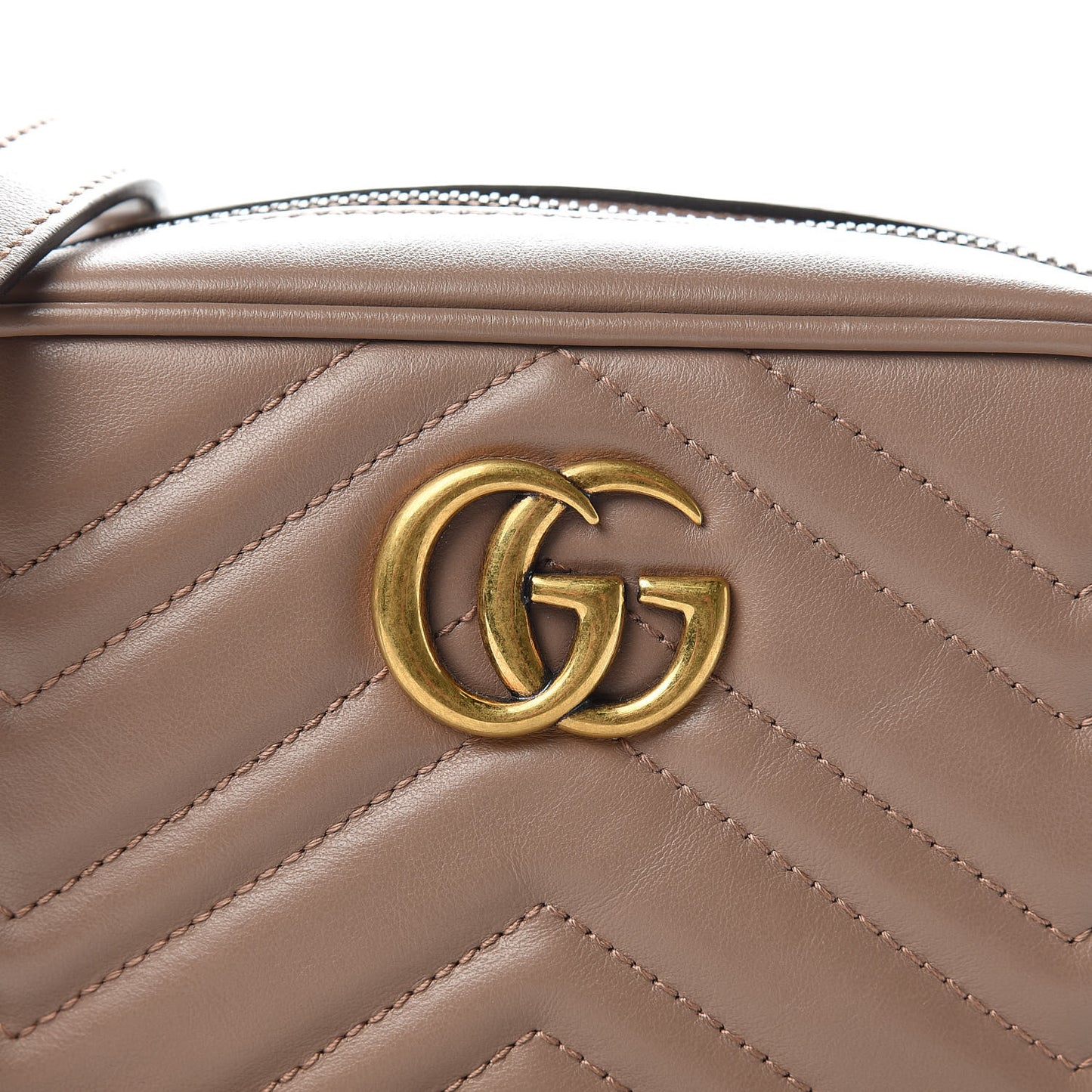Calfskin Matelasse Mini GG Marmont Chain Shoulder Bag Porcelain Rose