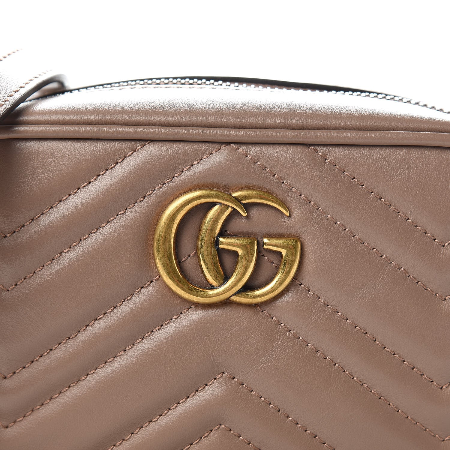 Gucci Calfskin Matelasse Mini GG Marmont Chain Shoulder Bag Porcelain Rose 10 of 10