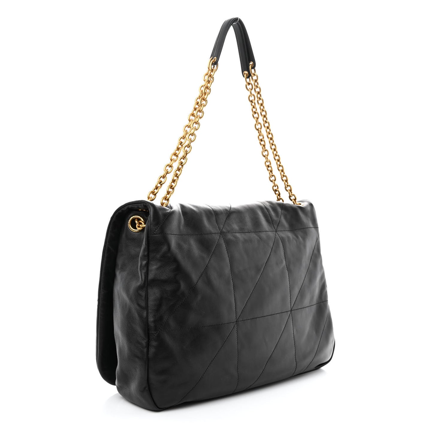 Lambskin Matelasse Monogram Large Jamie 4.3 Black