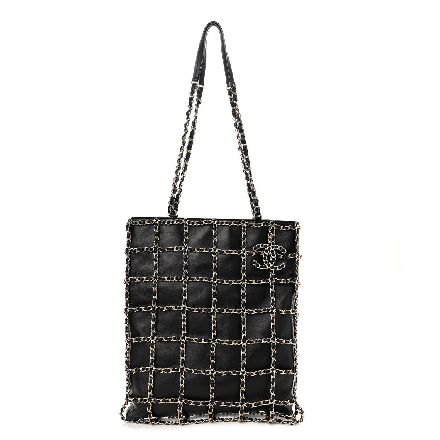 Chanel Lambskin Large Shopping Chain Tote Black 1 of 9