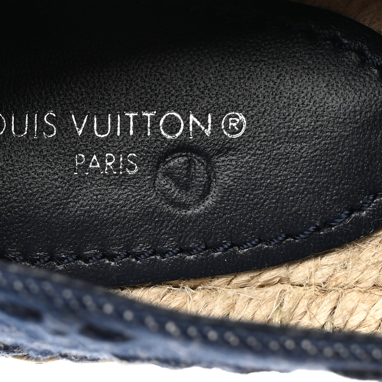LOUIS VUITTON Denim Starboard Espadrille Flats 38.5 Blue