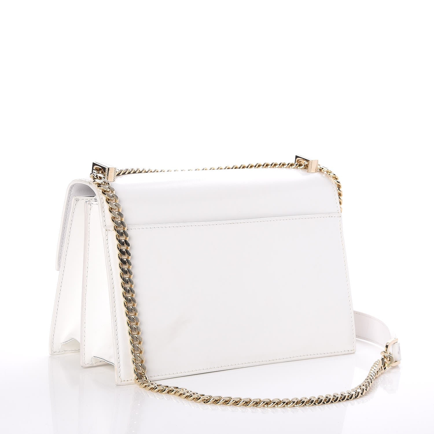 Versace Patent Large Diamante Flap White 3 of 12
