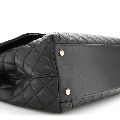 Chanel Caviar Quilted Small Coco Handle Flap Black 9 of 11