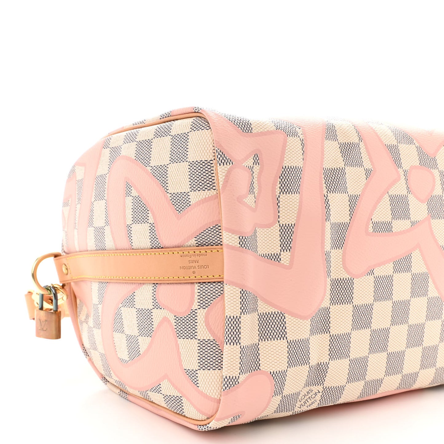Damier Azur Tahitienne Speedy Bandouliere 30 Rose Ballerine