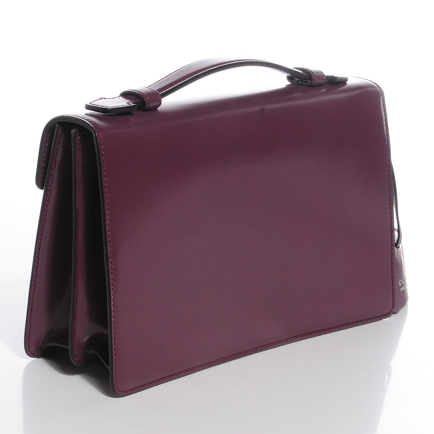 Regent Calfskin Small Lady Lock Briefcase Clutch Red Orchid