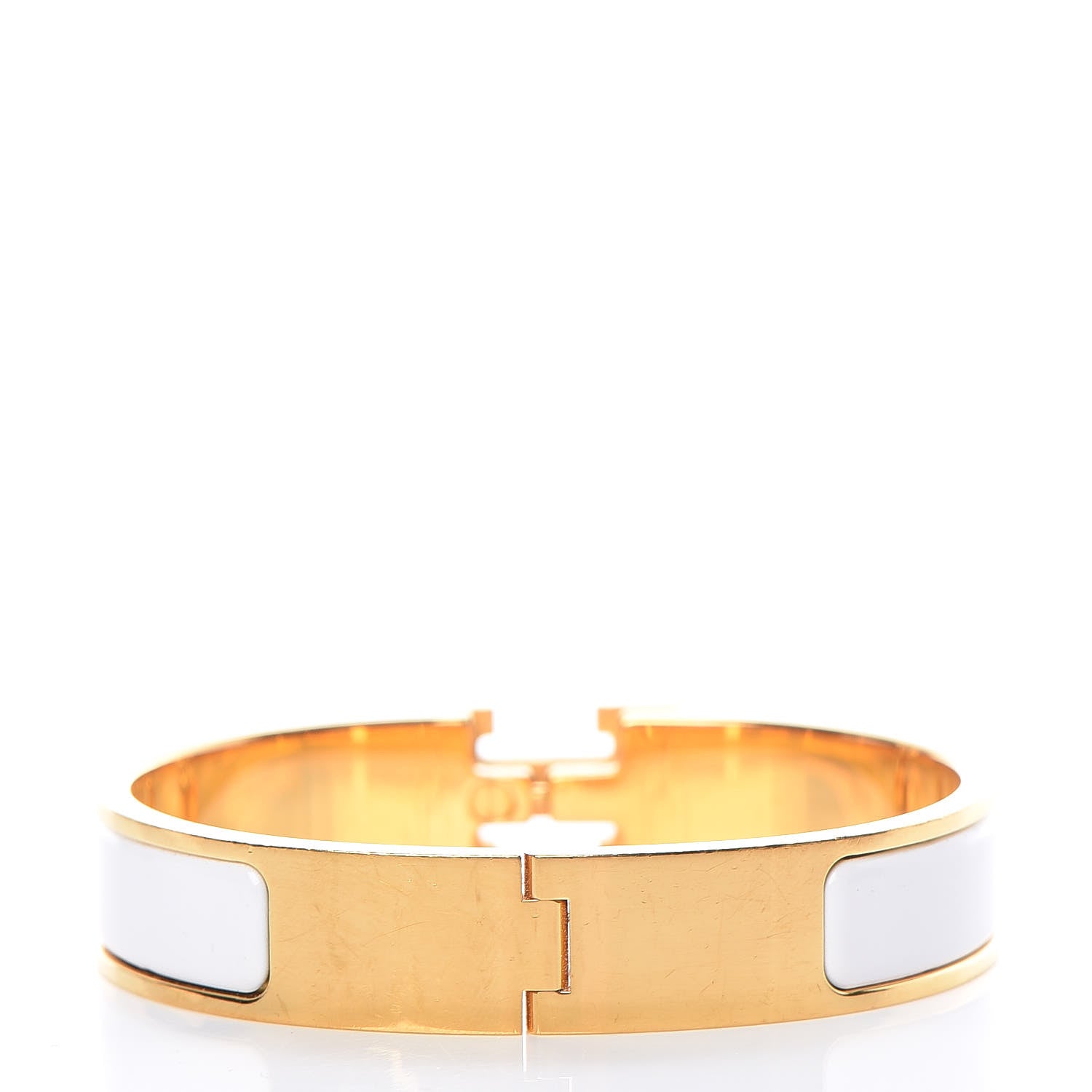 Hermes Enamel Narrow Clic Clac H Bracelet PM White 3 of 6