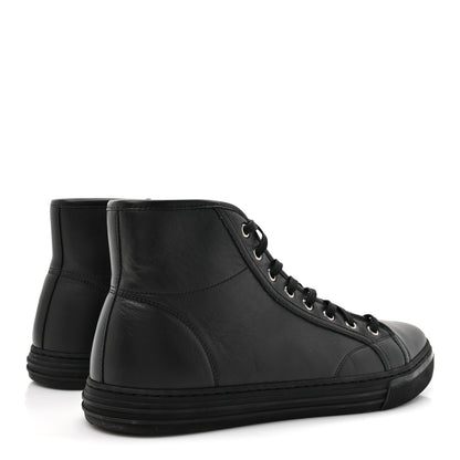 Gucci Miro Soft Calfskin Mens High Top Sneakers 10 Black 5 of 10