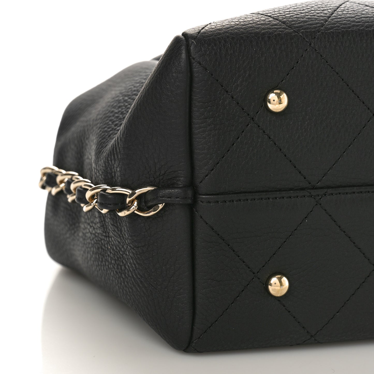 Bullskin Stitched Medium Shopping Bag Black