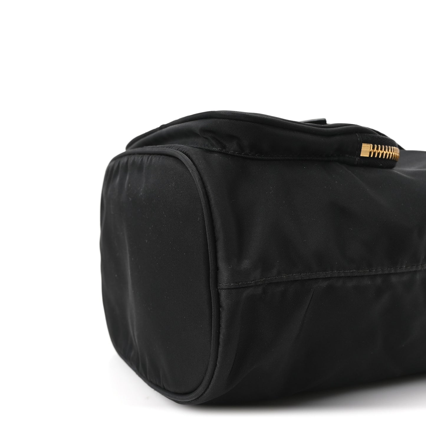Saffiano Tessuto Nylon Mini Bucket Crossbody Bag Black