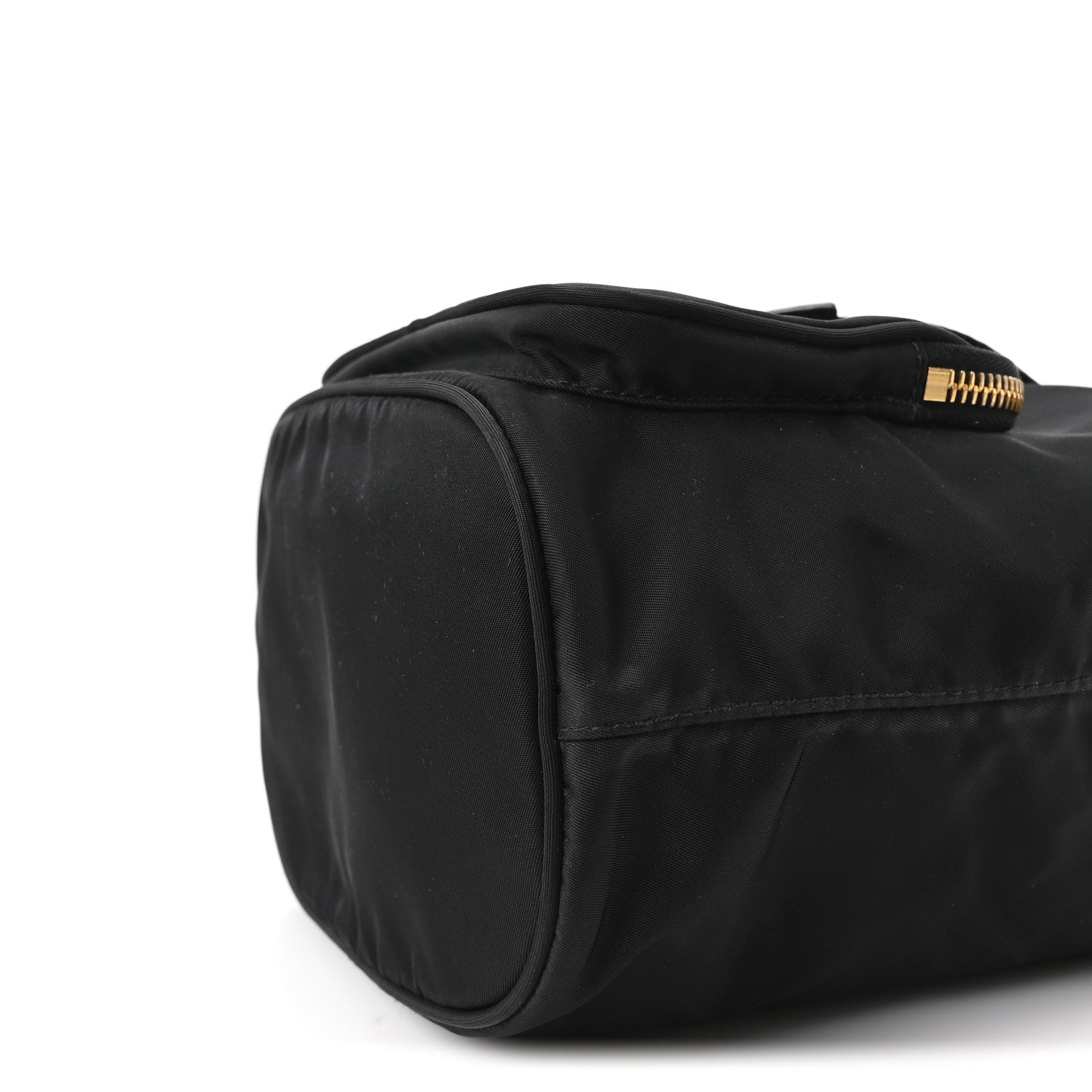 Prada Saffiano Tessuto Nylon Mini Bucket Crossbody Bag Black 9 of 9