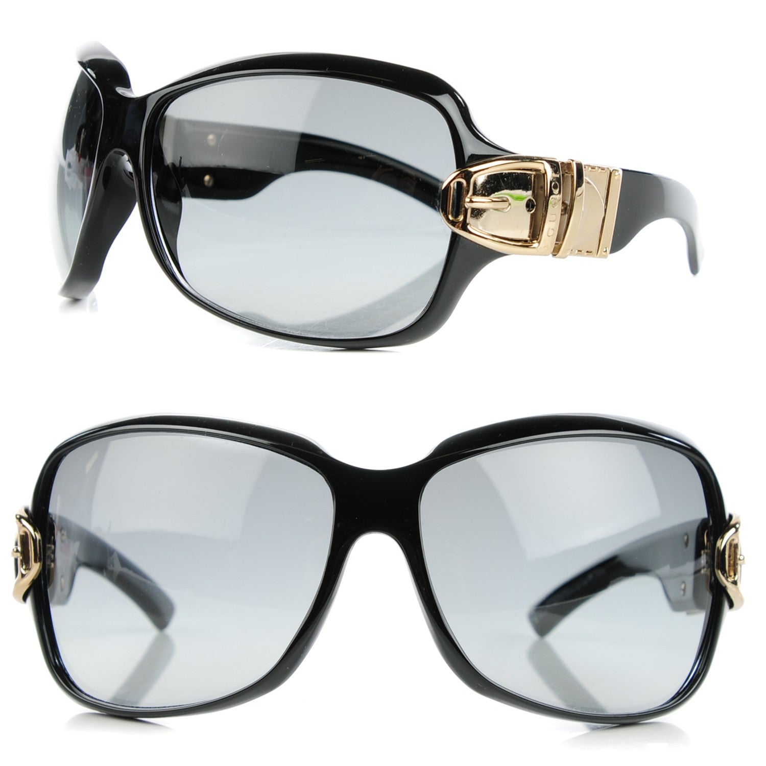 Gucci Gold Buckle Sunglasses 2591 S Black 1 of 6