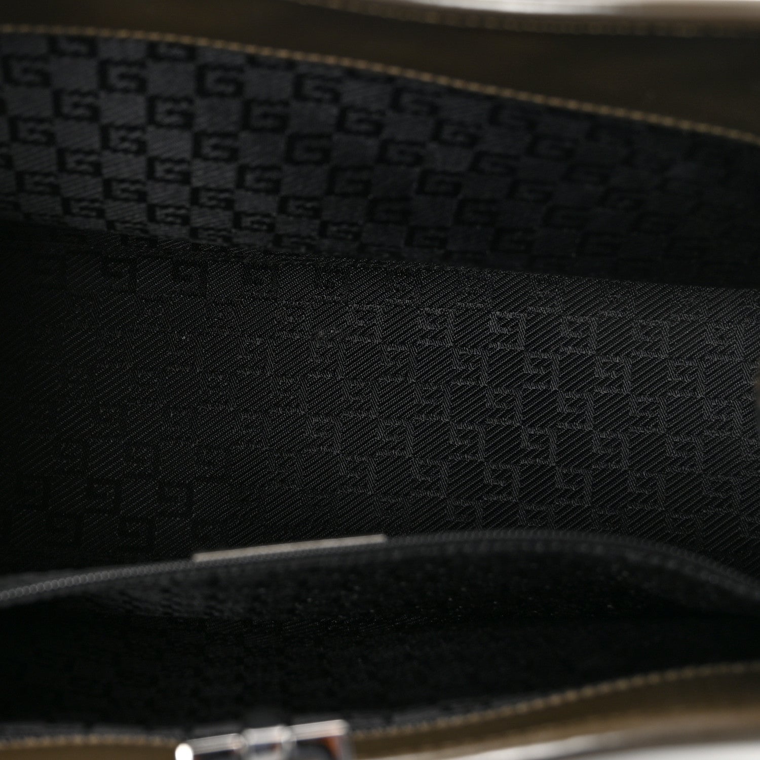 Gucci Patent Bardot Shoulder Bag Olive Green 5 of 10