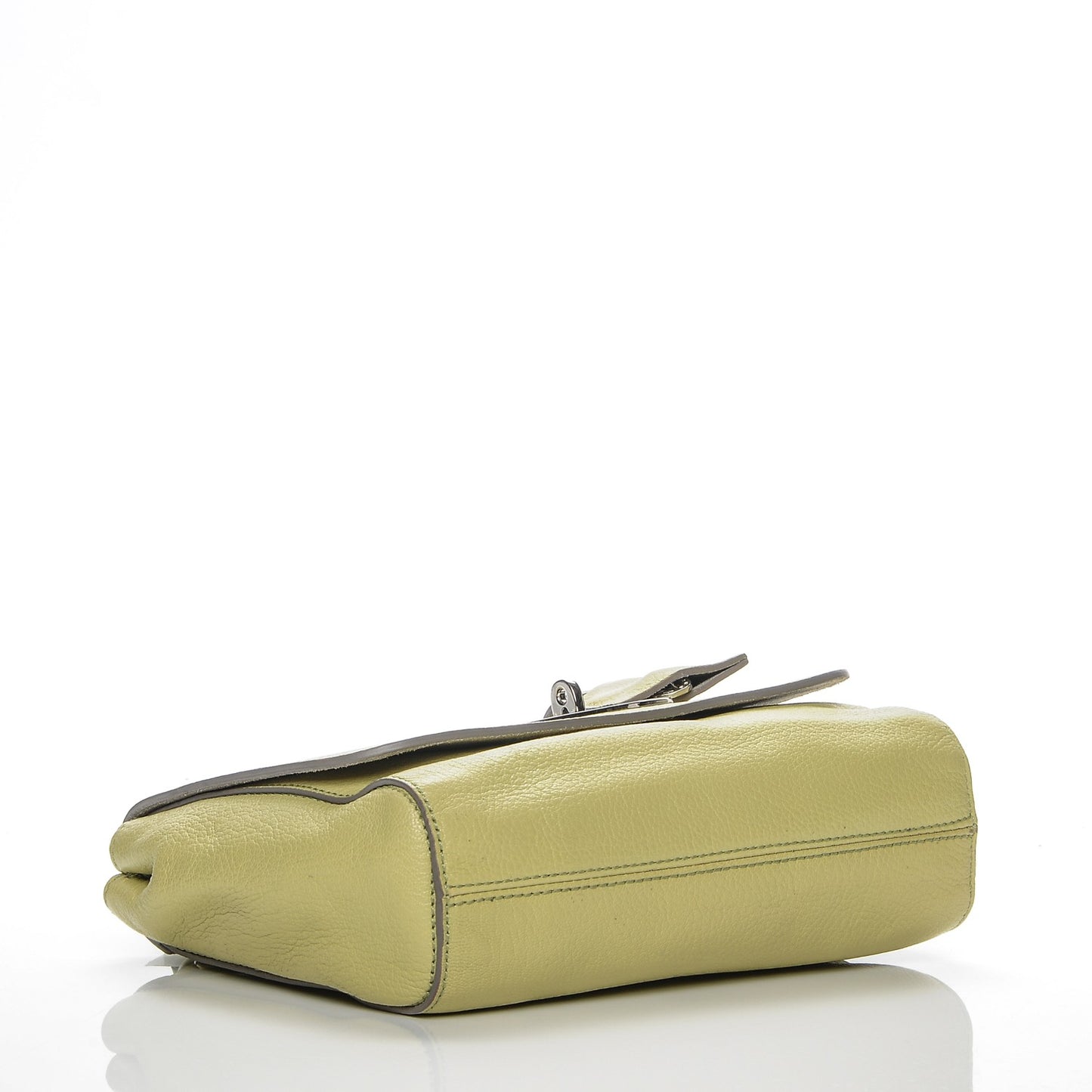 Glossy Goatskin Small Lily Flap Pistachio