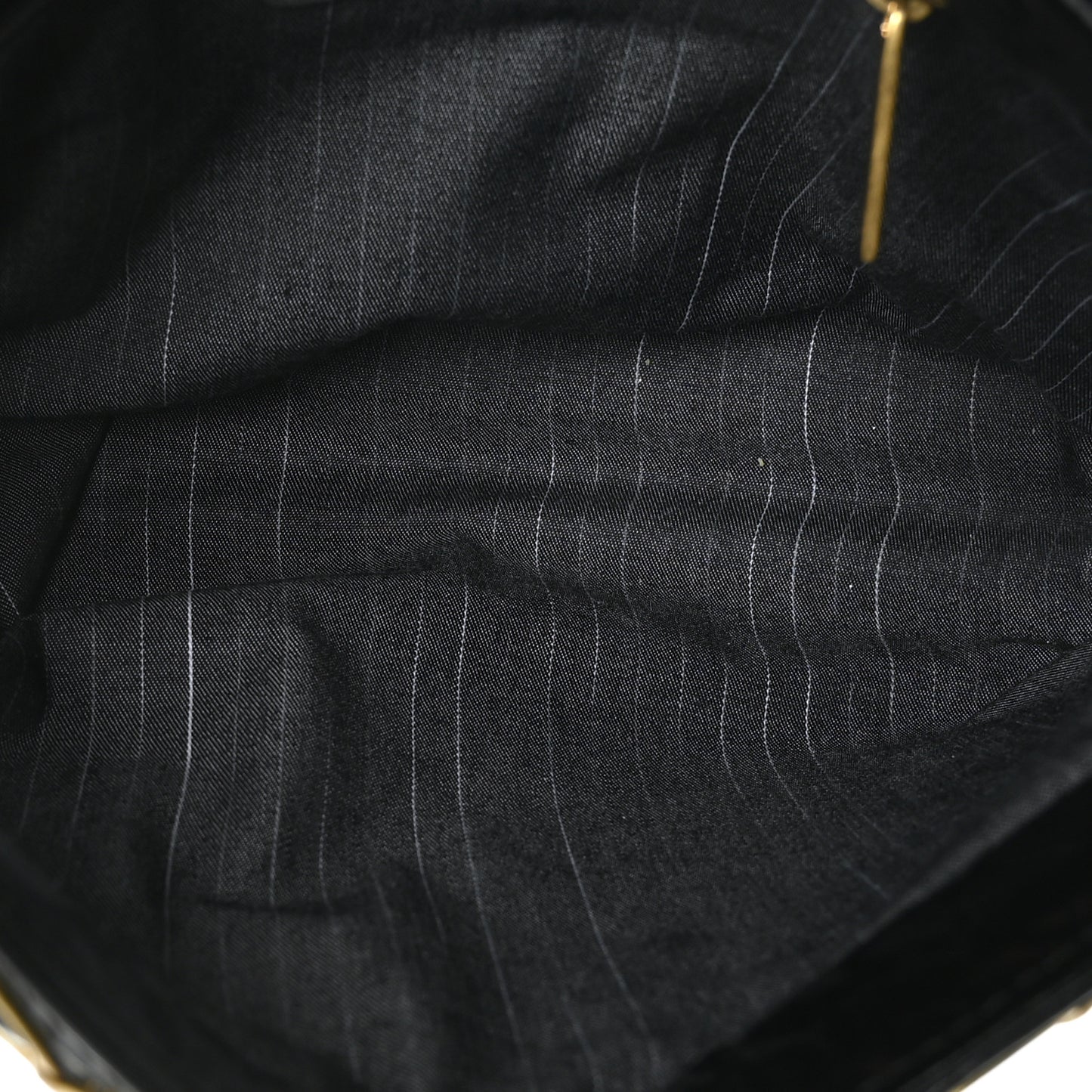 Patent Embroidered Clutch With Chain Black Gold