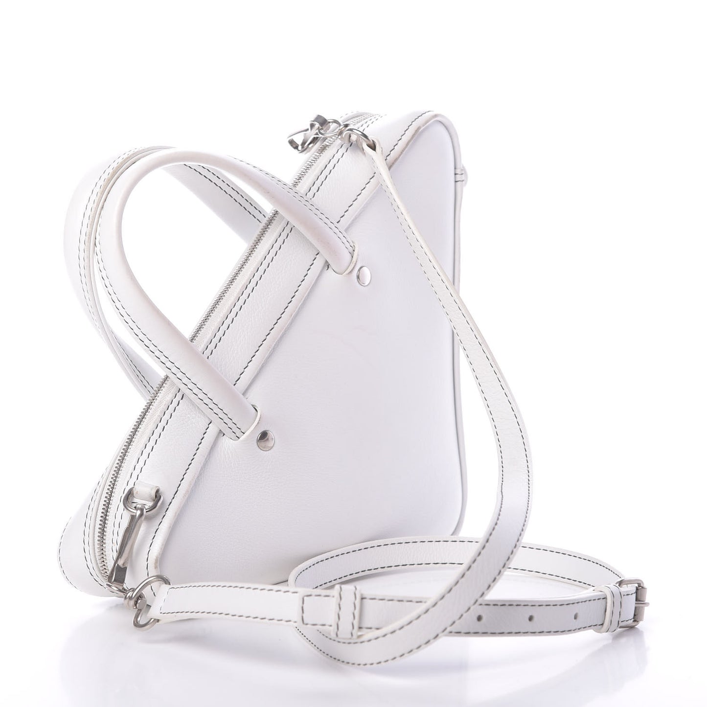 Calfskin XS Triangle Duffle White