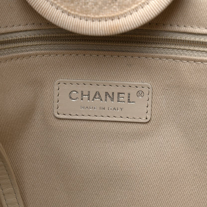 Chanel Wool Deauville Medium Tote Beige 5 of 11