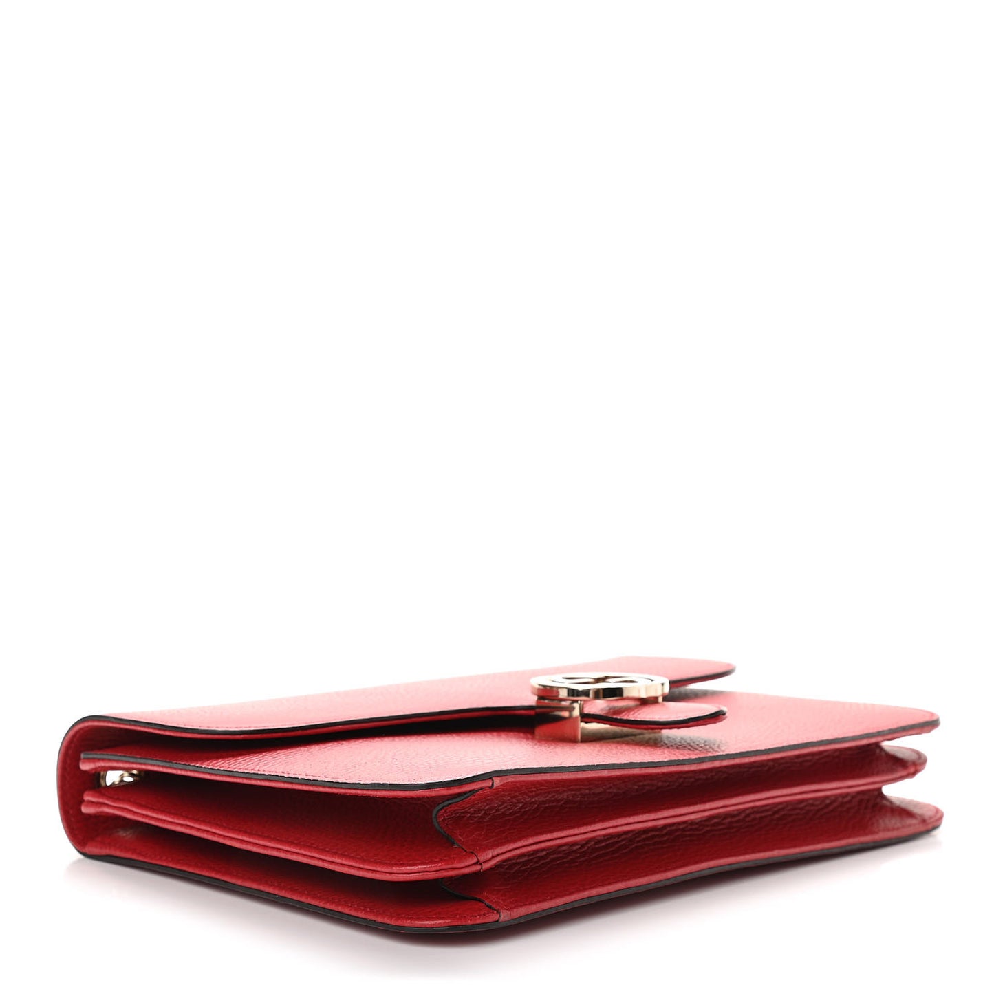 Dollar Calfskin Interlocking G Shoulder Bag Red