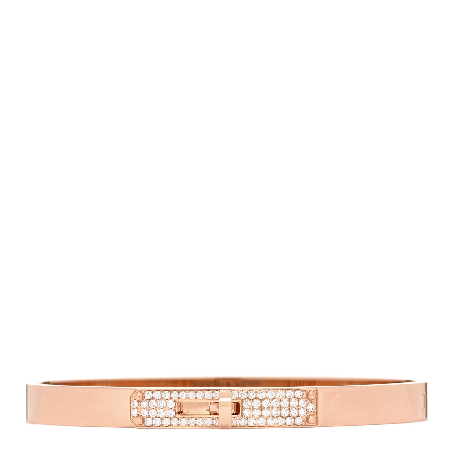 18K Rose Gold Diamond PM Kelly Pave Bracelet XS