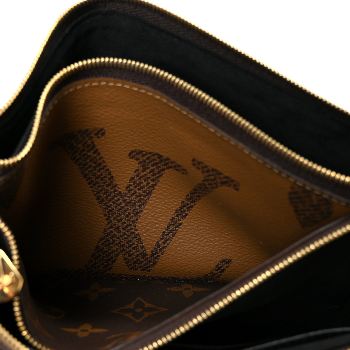 Reverse Monogram Giant Double Zip Pochette