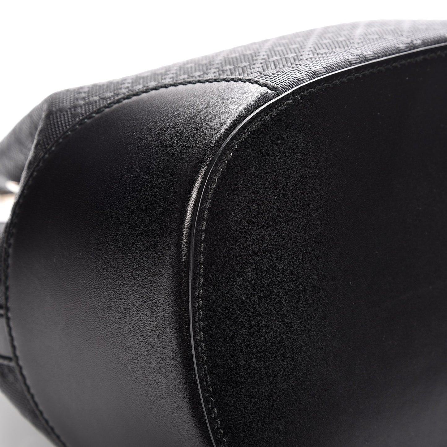 Bright Diamante Small Bucket Bag Black