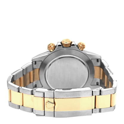 Rolex Stainless Steel 18K Yellow Gold 40mm Oyster Perpetual Cosmograph Daytona Watch White Black 116523 3 of 5