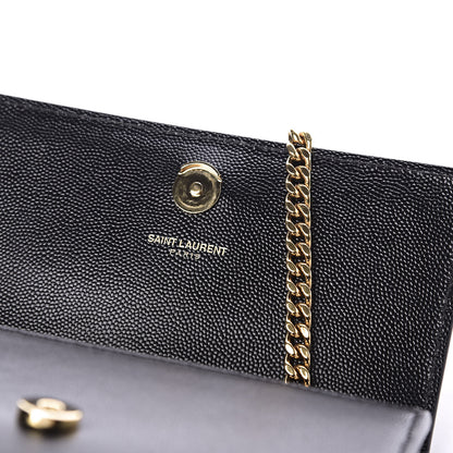 Saint Laurent Grain De Poudre Small Monogram Kate Satchel Black 11 of 12