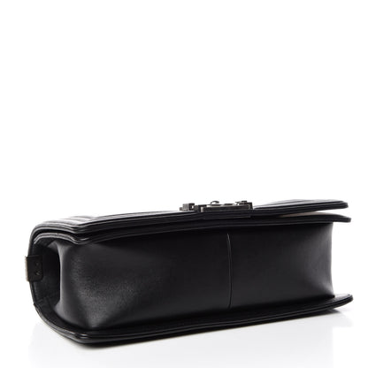 Chanel Calfskin Double Stitch Medium Boy Flap Black 4 of 9