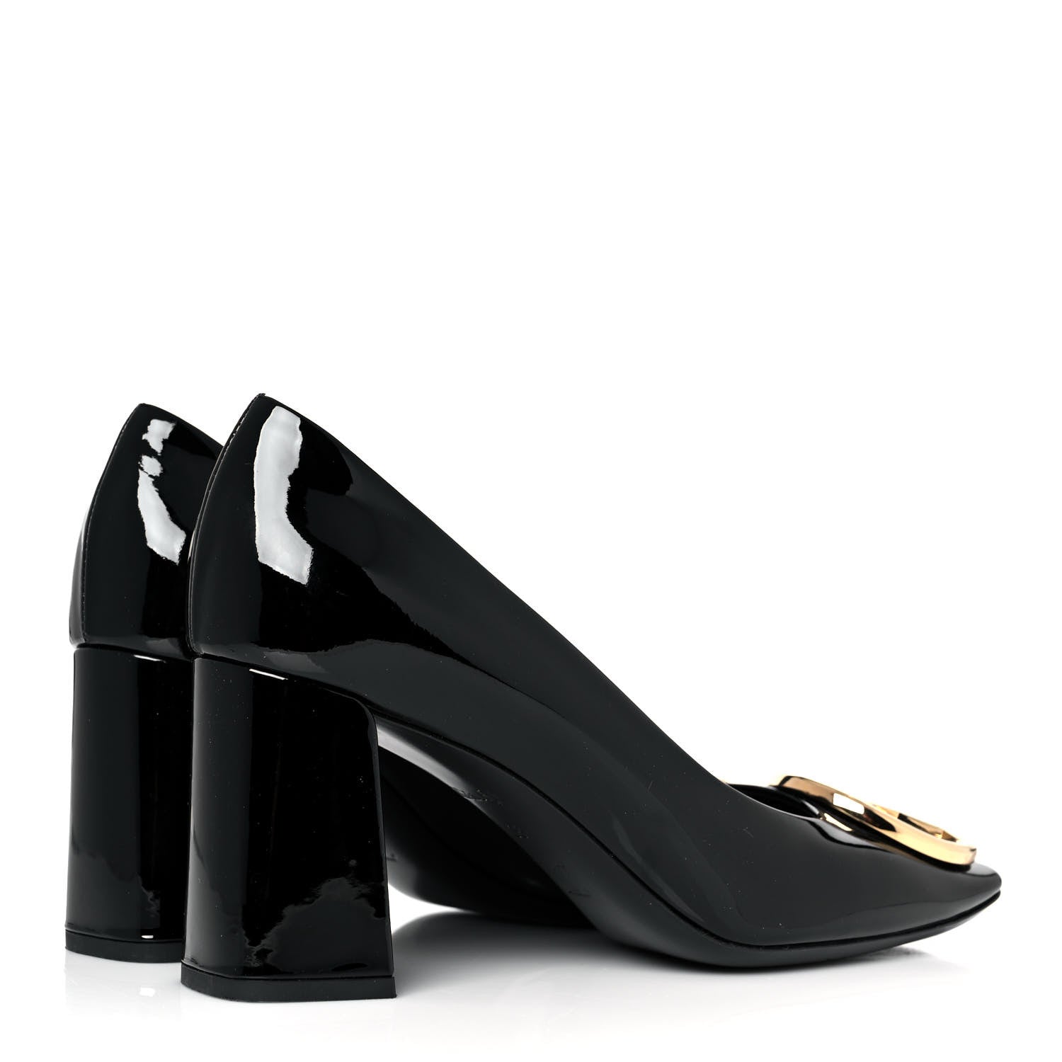 Louis Vuitton LOUIS VUITTON Patent Calfskin Madeleine Pumps 38 Black 4 of 8