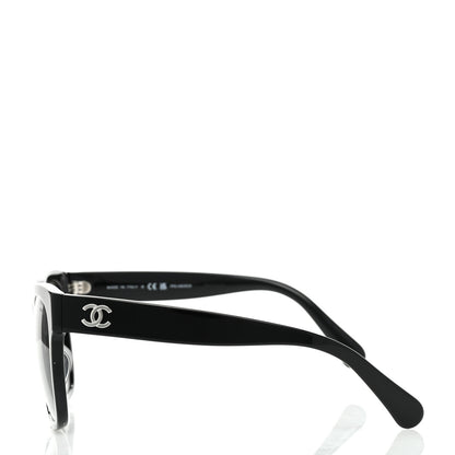 Chanel Acetate Polarized Square CC Sunglasses 5380 Black 3 of 8