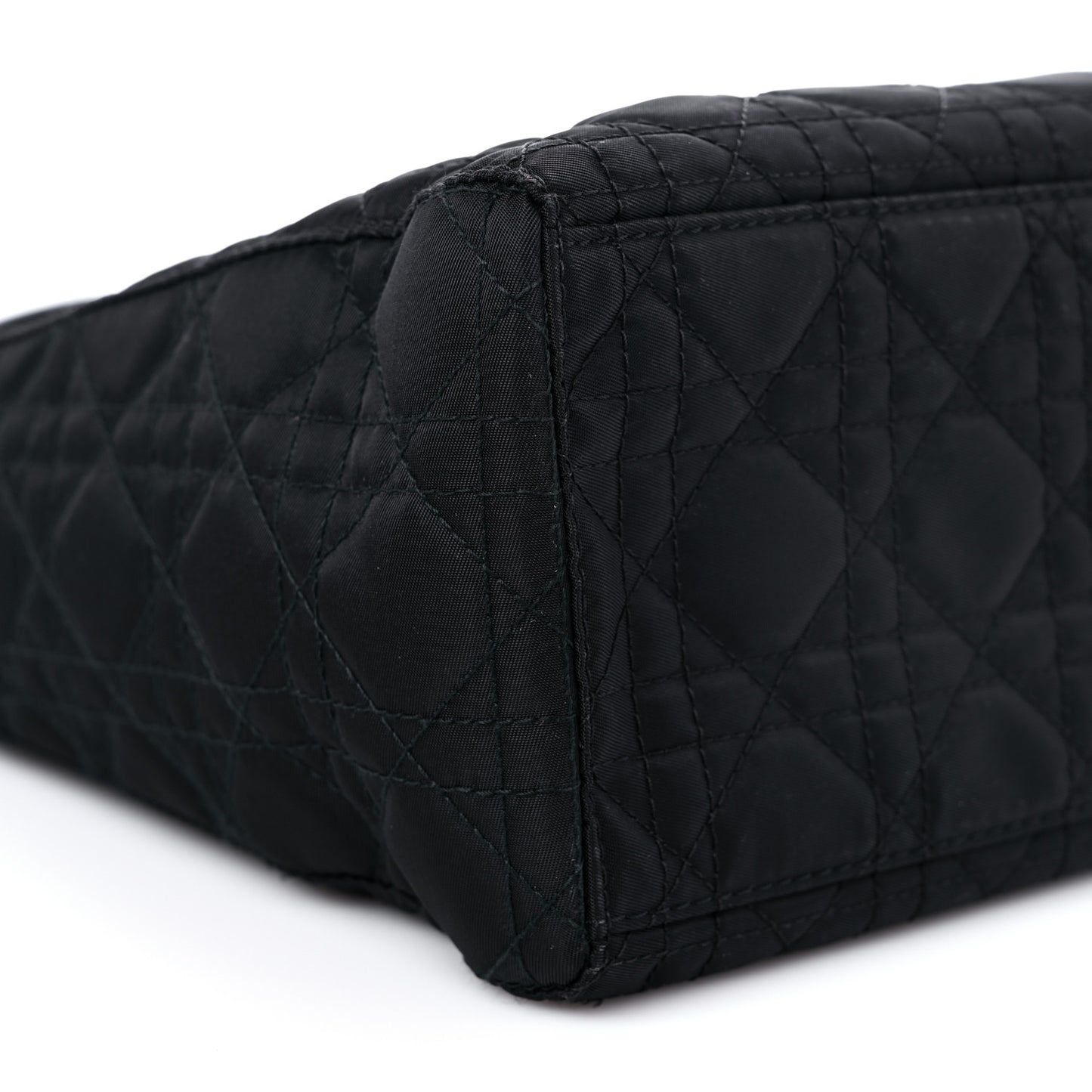 Nylon Cannage Medium Lady Dior Black