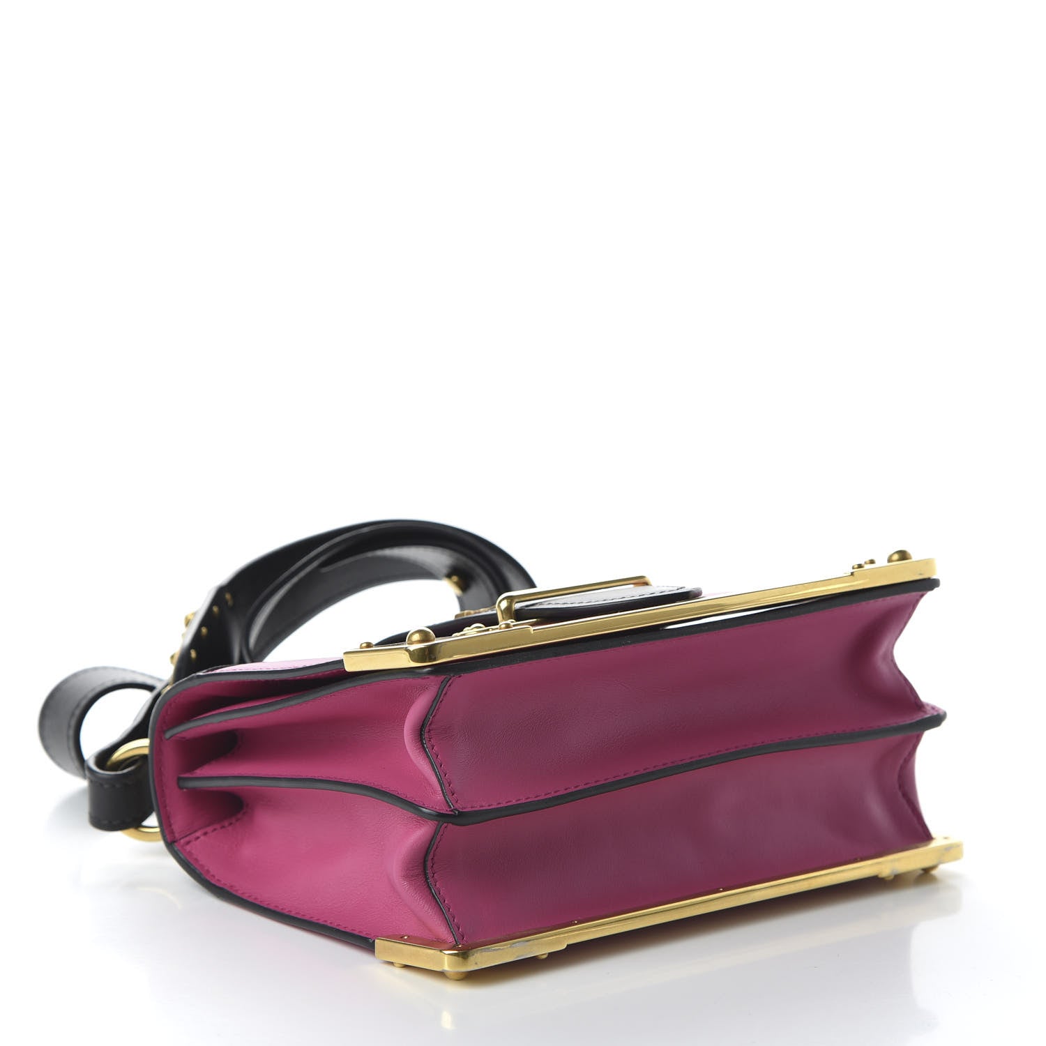 Prada City Calf Saffiano Cahier Bag Fuxia Black 4 of 9