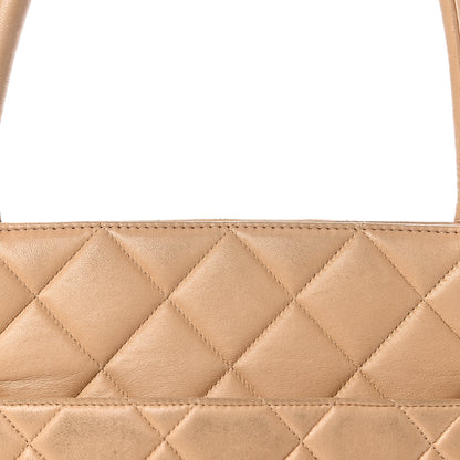 Chanel Lambskin Quilted Medallion Tote Beige 16 of 27